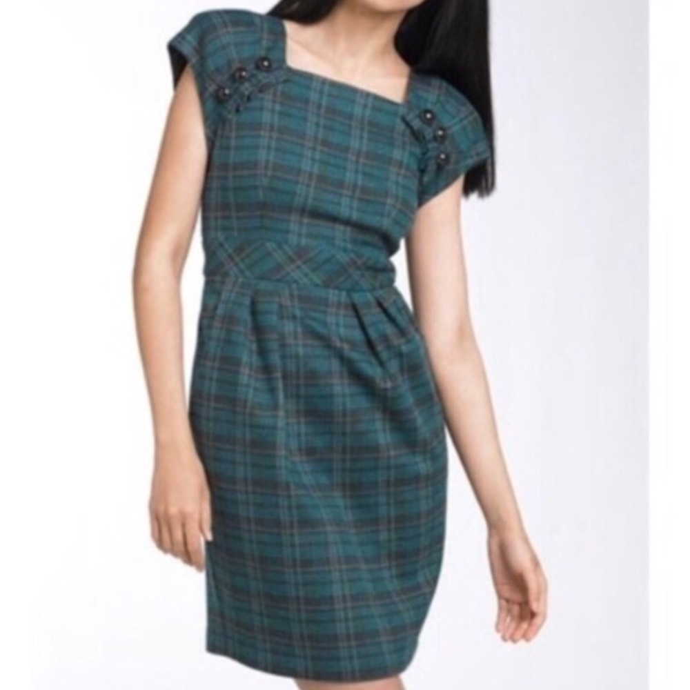 Vintage Nanette Lepore Wool Plaid Dress